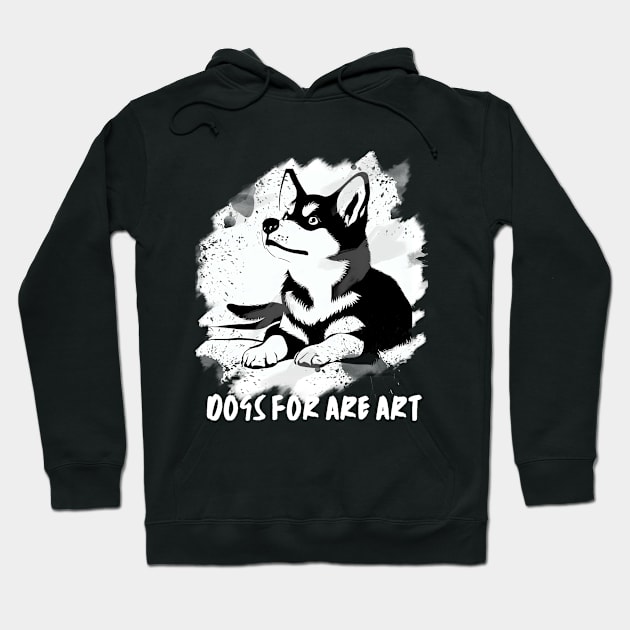 Dogs are art Hoodie by WildEdge